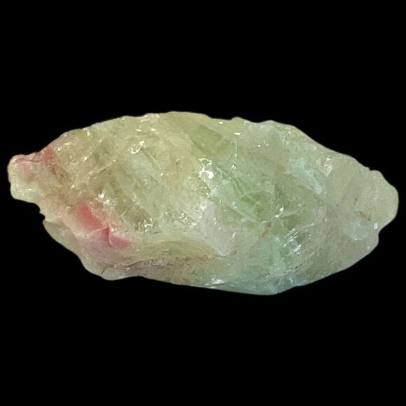 Lime Pink Crackle Art Glass Cullet Glowing Manganese Slag Glass #4GX290 - Picture 4 of 4